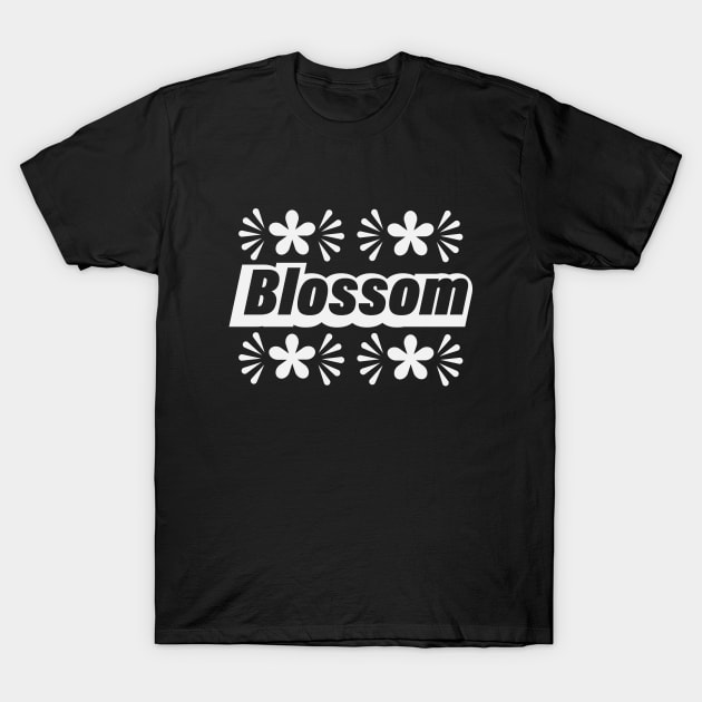 Blossom blossoming logo design T-Shirt by BL4CK&WH1TE 